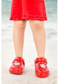 Resim Kiko Kids Eva Plaj Havuz Okul Kreş Kız Çocuk Terlik Twg 755 Kırmızı 