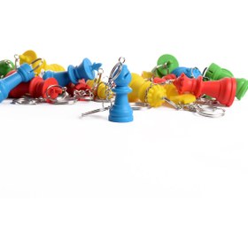 Resim DSECHESS Satranç Taşları 6 adet mavi renk Kale , At, Fil anahtarlık 
