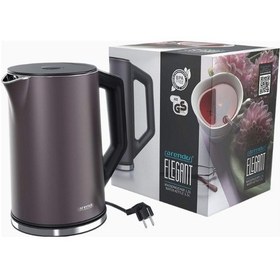 Resim Arendo Çift Duvarlı Paslanmaz Çelik Su Isıtıcı, 1,5 Litre, Ayarlanabilir Sıcaklık Su Isıtıcılar Gri 