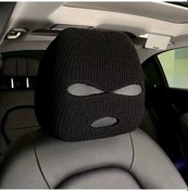 Resim Oldfriend 1 Adet Araç İçin Yaratıcı Komik Maske, Üç Delikli Kafa Aksesuarı, Araç Koltuğu Şapkası Siyah 
