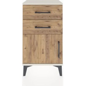 Resim Arges Komodin Tek Raflı 2 Çekmeceli Tek Kapaklı 44X30X80 Aytaşı-Çam 