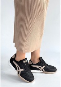 Resim Zlay Siyah Cilt Bej Detaylı Bağcıklı Spor Ayakkabı Siyah 