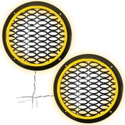 Resim Genel Markalar Ledli Hoparlör Kapak 20cm 2Adet 12v Pk-5051, Sarı 