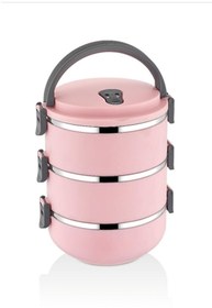 Resim Kitchen Store freshbox 3 Katlı Sızdırmaz Yemek Termosu Sefer Tası Saklama Kabı 