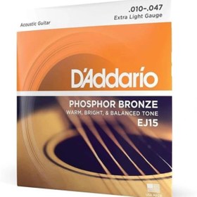 Resim AyrStore Ej15 Akustik Gitar Tel Seti, Phosphor Bronze, Extra Lig 