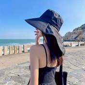 Resim Kadınlar için Ayarlanabilir İpli & At Kuyruğu Delikli Hafif Kovboy Şapkası - Dış Mekan, Plaj ve Sevgililer Günü İçin Nefes Alabilen Polyester Geniş Kenarlı Siperlik, Plaj Giyimi Vazgeçilmezi, Çok Yönlü Moda Aksesuarı, Seyahat Esansiyelleri, Şık Başlık, Dayanıklı Malzeme, Yaz Seyyahatçileri 