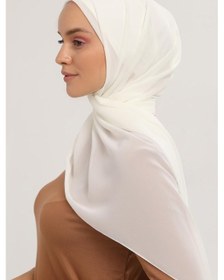 Resim Altobeh Hazır Pratik Lüks Boru Boneli Şifon Şal Ekru 