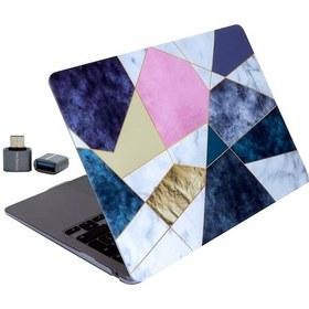 Resim Apple Uyumlu MacBook Air 13.6 M2 M3 M4 M5 Kilif Mermer Desenli Ince Tpu Lazer Baskili Sert Kapak Hafif Korumali Karışık 