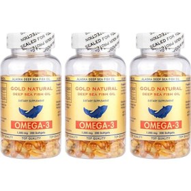 Resim Gold Natural Omega 3 Balık Yağı 1000 Mg 3X200 Softgel 12 