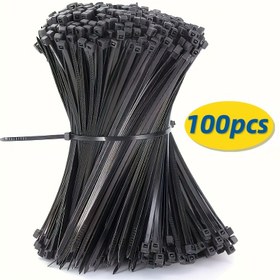 Resim 100 adet çok amaçlı ağır hizmet tipi kendinden kilitli dayanıklı naylon fermuar bağcıklar mimari ve ev masaüstü depolama için 