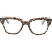 Resim Angel Eyes Leopar Desenli Köşeli Mavi Işık Korumalı Bilgisayar ve Kitap Okuma Gözlüğü – UV400 Koruma 