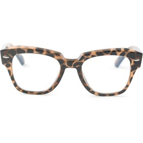 Resim Angel Eyes Leopar Desenli Köşeli Mavi Işık Korumalı Bilgisayar ve Kitap Okuma Gözlüğü – UV400 Koruma 