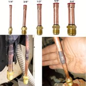 Resim 2 Paket Saf Bakır Klima Bileği - 1/4", 3/8", 1/2", 5/8", 3/4" Bakır Borular için Tek Arayüz Tasarımı - Soğutma Aksesuarları, Kolay Kurulum ve Bakım, Klima Soğutma, Şık Metalik Bitiş, Pirinç Yapı 