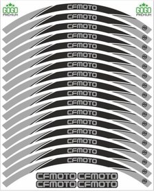 Resim Cf Moto Uyumlu Gri Jant Şeridi 