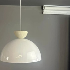 Resim Bamyum Yimpi Beyaz Avize Dokulu Şapka Başlık Tekli Sarkıt Salon Mutfak Kuaför Cafe Lamba Dekoratif 