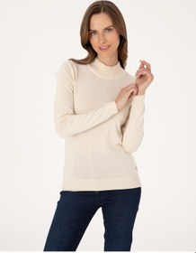Resim Pierre Cardin Kadın Ekru Kazak /triko 50315768-vr019 Ekru 