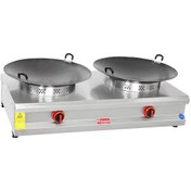 Resim Himaksan Endüstriyel Lpg Tüplü Çift 55 Lik Set Üstü Sac Kavurma Ocağı 
