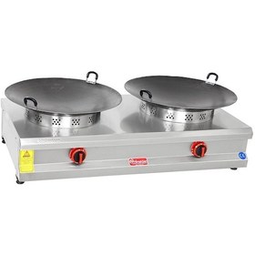 Resim Himaksan Endüstriyel Lpg Tüplü Çift 55 Lik Set Üstü Sac Kavurma Ocağı 