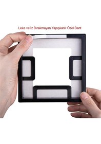 Resim Yapışkanlı Sök-tak Paspartulu Siyah 14x14cm Pola Kare Fotoğraf Çe 