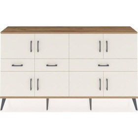 Resim Arges Konsol 5 Raflı 3 Çekmeceli 8 Kapaklı 176x30x99 Çam-aytaşı Aytası - Atlas Çam 
