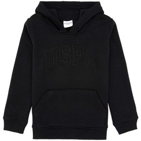 Resim U.S. Polo Assn. Kız Çocuk Siyah Kapüşonlu Şardonlu Basic Sweatshirt 50314311-VR046 