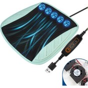 Resim Çok Fonksiyonlu Usb Fan Ventilasyonu Isı Dağılma Arabası Koltuğu Yastığı Mavi , Boyut:blue 5 Set Fan 