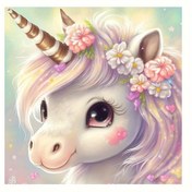 Resim 1 Unicorn 5D Elmas Boyama Kiti Başlangıç ve Yetişkinler İçin - Whimsical Unicorn ile Çiçekli Taç, Yuvarlak Akrilik Elmaslar, DIY Tam Matkap Sanatı, Ev Duvar Dekoru ve El Yapımı Hediyeler İçin İdeal, Elmas Sanatı 