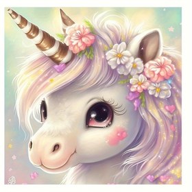 Resim 1 Unicorn 5D Elmas Boyama Kiti Başlangıç ve Yetişkinler İçin - Whimsical Unicorn ile Çiçekli Taç, Yuvarlak Akrilik Elmaslar, DIY Tam Matkap Sanatı, Ev Duvar Dekoru ve El Yapımı Hediyeler İçin İdeal, Elmas Sanatı 