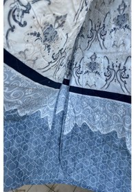 Resim Çift Kişilik Çok Amaçlı Pike, Yazlık Pike, Desenli Pike, Yatak Örtüsü 195x220cm Mavi 