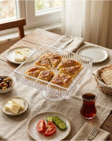 Resim AKDEN STORE El İşçiliği Kesme Dekor Sunum Kasesi / Kare El Yapımı Borcam Kase 