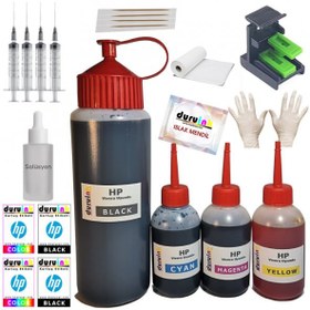 Resim HP 3515 2515 3545 (650) KARTUŞ DOLUM SETİ 500ML SİYAH+3X100ML RENKLİ 