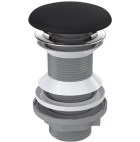 Resim Isvea Metal Taslı Mat Siyah Lavabo Sifonu Ve Mat Siyah Seramik Ba 