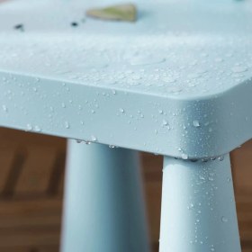 Resim IKEA Mammut Çocuk Sandalyesi 39 x 79 cm Açık Mavi Plastik Iç ve Dış Mekan Uyumlu Kolay Temizlenir 