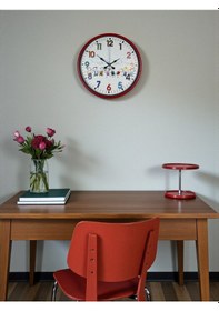 Resim Büro Ev Ofis Duvar Saati İçin 36cm Kırmızı Çocuk Odası Mekanizma Diğer 