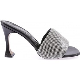 Resim Dgn 8021-23y Kadin Silver Taşli Topuklu Terlik 8021-2219-R1534 Siyah 