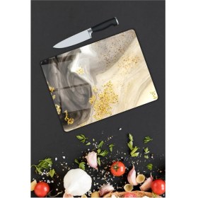 Resim Aylina Soyut Desenler Cam Kesme Tahtası 25 x 35 cm 