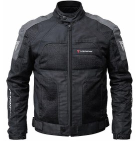 Resim Venom Dynamic 4 Mevsim Ce Korumalı Siyah Gri Motorcu Montu Bir Beden Büyük Alınız 