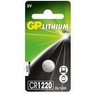 Resim Gp CR1220-U1 3V Lityum Düğme Pil Tekli Paket 