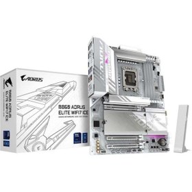 Resim Gigabyte B860 Aorus Elite WiFi7 Ice DDR5 (9200MHz)OC M.2 HDMI/DP/USB-C PCIe 5.0 1851P ATX Anakart 