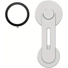 Resim Willowhaven Filp Gümüş 1 Adet Ayarlanabilir Manyetik Dizüstü Monitör Askısı Oval Masaüstü Telefon Tutucu Webcam Bağlantılı Flip-gümüş 