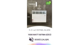 Resim MAKTEK 1500 Watt Elektrikli Panel Konvektör Isıtıcı Manuel Soba(Ayaklar,askı Aparatı Dahil) 