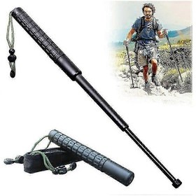 Resim Teleskopik Yürüyüş Batonları Çok İşlevli Tırmanma Batonları Taşınabilir Kişisel Savunma Batonları Çok Renkli 