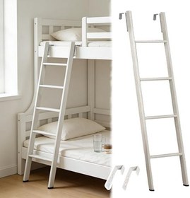 Resim Yatak Merdiveni Geniş Basamaklı Ve Kancalı, Yerden Tasarruf Sağlayan Ranza Merdiveni, Çocuklar Ve Yetişkinler Için Kaymaz Karavan Tipi Tek Kişilik Yatak Merdivenleri, Okul Yurdu, Ev(120cm/47") 