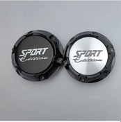 Resim Dashanshop Siyah Gümüş Evrensel 64mm Sport Jant Kapakları 4 Parça Abs 