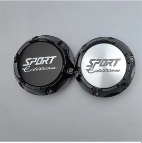 Resim Dashanshop Siyah Gümüş Evrensel 64mm Sport Jant Kapakları 4 Parça Abs 