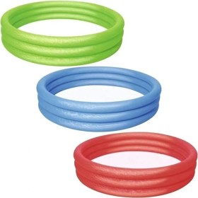 Resim MCM Group Bestway 51027 Üç Halkalı Renkli Şişme Havuz 183 x 33CM 
