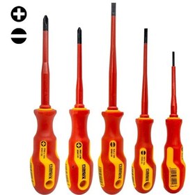 Resim Narex 855101 Slim Serisi Elektrikçi İzoleli Düz/yıldız Tornavida Takımı 5 Parça 