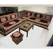 Resim Sultan Sedir Hanedan Şark Köşesi - 230x240cm L Köşe Takımı ( 1 Sehpa 1 Puf) 