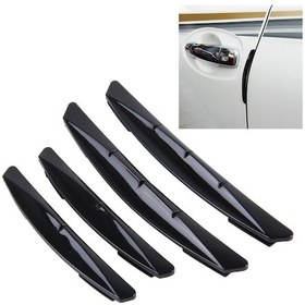 Resim 3r 3r-2103 4 Adet Kauçuk Araba Yan Kapı Kenar Koruma Muhafızları Kapak Trimleri Çıkartmalar Siyah 
