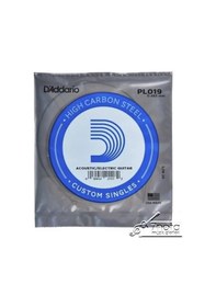 Resim D'addario Pl019 Elektro Ve Akustik Tek Tel Plain Steel 019 